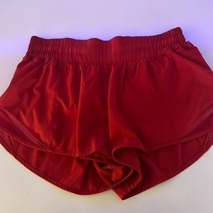 hotty hot red shorts size 6